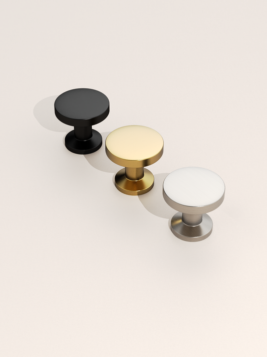 DESIGN3835 Brushed Brass Solid Cabinet Knobs – Sleek Design, Easy to Install, Built to Last