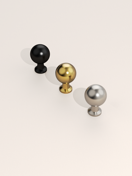 DESIGN1038 Matte Black Cabinet Knobs | Solid Metal Drawer Knobs for Cabinets