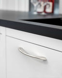 DESIGN2554 Brushed Gold Cabinet Pulls – Modern Luxe, Twisted Bar & Arched Bow for Modern Kitchen