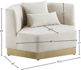 Marquis Velvet Chair - Cozy Contemporary Design with Plush Pillows and Stylish Gold Base for Living Rooms