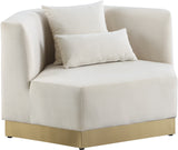 Marquis Velvet Chair - Cozy Contemporary Design with Plush Pillows and Stylish Gold Base for Living Rooms