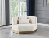 Marquis Velvet Chair - Cozy Contemporary Design with Plush Pillows and Stylish Gold Base for Living Rooms