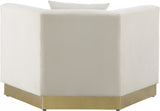 Marquis Velvet Chair - Cozy Contemporary Design with Plush Pillows and Stylish Gold Base for Living Rooms