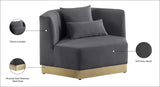 Marquis Velvet Chair - Cozy Contemporary Design with Plush Pillows and Stylish Gold Base for Living Rooms