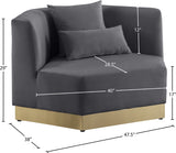 Marquis Velvet Chair - Cozy Contemporary Design with Plush Pillows and Stylish Gold Base for Living Rooms