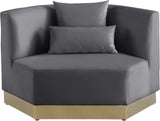 Marquis Velvet Chair - Cozy Contemporary Design with Plush Pillows and Stylish Gold Base for Living Rooms