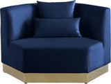 Marquis Velvet Chair - Cozy Contemporary Design with Plush Pillows and Stylish Gold Base for Living Rooms