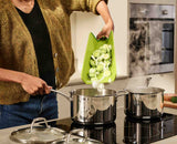 Chop2Pot™ Plus Green Folding Chopping Board