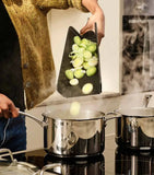 Chop2Pot™ Plus Black Folding Chopping Board