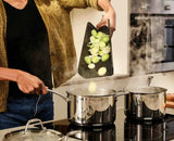 Chop2Pot™ Plus Black Folding Chopping Board