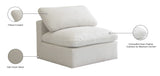 Plush Modular Armless Chair with Cloud-Like Comfort and Overstuffed Cushions for Ultimate Relaxation