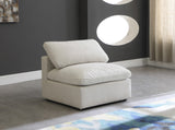 Plush Modular Armless Chair with Cloud-Like Comfort and Overstuffed Cushions for Ultimate Relaxation