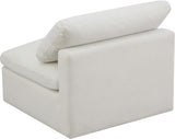 Plush Modular Armless Chair with Cloud-Like Comfort and Overstuffed Cushions for Ultimate Relaxation