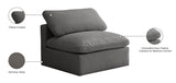 Plush Modular Armless Chair with Cloud-Like Comfort and Overstuffed Cushions for Ultimate Relaxation