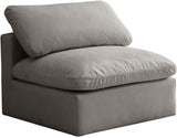Plush Modular Armless Chair with Cloud-Like Comfort and Overstuffed Cushions for Ultimate Relaxation