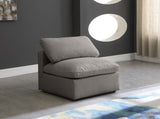 Plush Modular Armless Chair with Cloud-Like Comfort and Overstuffed Cushions for Ultimate Relaxation