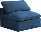 Plush Modular Armless Chair with Cloud-Like Comfort and Overstuffed Cushions for Ultimate Relaxation