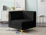 Alina Modular Corner Chair - Stylish Contemporary Design with Deep Channel Tufting for Comfort