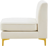 Alina Modular Contemporary Armless Chair with Deep Channel Tufting – Stylish & Customizable Seating