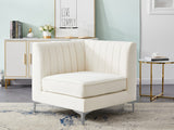 Alina Modular Corner Chair - Stylish Contemporary Design with Deep Channel Tufting for Comfort
