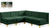 Alina Velvet Modular Sectional Sofa – Modern Deep Channel Tufting, Custom Configurations & Comfort
