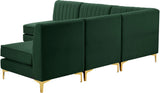 Alina Velvet Modular Sectional Sofa – Modern Deep Channel Tufting, Custom Configurations & Comfort