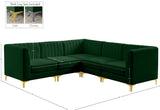 Alina Velvet Modular Sectional Sofa – Modern Deep Channel Tufting, Custom Configurations & Comfort