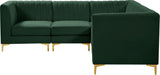 Alina Velvet Modular Sectional Sofa – Modern Deep Channel Tufting, Custom Configurations & Comfort