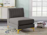 Alina Modular Contemporary Armless Chair with Deep Channel Tufting – Stylish & Customizable Seating