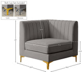 Alina Modular Corner Chair - Stylish Contemporary Design with Deep Channel Tufting for Comfort