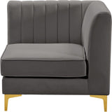 Alina Modular Corner Chair - Stylish Contemporary Design with Deep Channel Tufting for Comfort