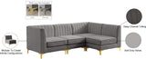 Alina Velvet Modular Sectional Sofa – Elegant Deep Channel Tufting, Custom Configurations & Comfort