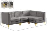Alina Velvet Modular Sectional Sofa – Elegant Deep Channel Tufting, Custom Configurations & Comfort