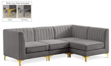 Alina Velvet Modular Sectional Sofa – Elegant Deep Channel Tufting, Custom Configurations & Comfort