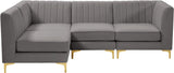 Alina Velvet Modular Sectional Sofa – Elegant Deep Channel Tufting, Custom Configurations & Comfort