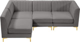 Alina Velvet Modular Sectional Sofa – Elegant Deep Channel Tufting, Custom Configurations & Comfort