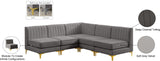 Alina Velvet Modular Sectional Sofa – Elegant Deep Channel Tufting, Custom Configurations & Comfort