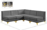 Alina Velvet Modular Sectional Sofa – Elegant Deep Channel Tufting, Custom Configurations & Comfort