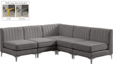 Alina Velvet Modular Sectional Sofa – Elegant Deep Channel Tufting, Custom Configurations & Comfort