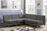 Alina Velvet Modular Sectional Sofa – Elegant Deep Channel Tufting, Custom Configurations & Comfort
