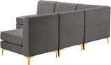 Alina Velvet Modular Sectional Sofa – Elegant Deep Channel Tufting, Custom Configurations & Comfort