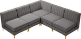 Alina Velvet Modular Sectional Sofa – Elegant Deep Channel Tufting, Custom Configurations & Comfort