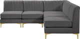 Alina Velvet Modular Sectional Sofa – Elegant Deep Channel Tufting, Custom Configurations & Comfort