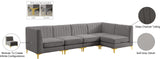 Alina Velvet Modular Sectional Sofa – Elegant Deep Channel Tufting, Custom Configurations & Comfort