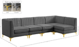 Alina Velvet Modular Sectional Sofa – Elegant Deep Channel Tufting, Custom Configurations & Comfort