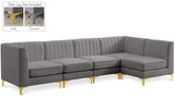 Alina Velvet Modular Sectional Sofa – Elegant Deep Channel Tufting, Custom Configurations & Comfort