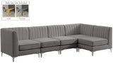 Alina Velvet Modular Sectional Sofa – Elegant Deep Channel Tufting, Custom Configurations & Comfort