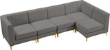 Alina Velvet Modular Sectional Sofa – Elegant Deep Channel Tufting, Custom Configurations & Comfort