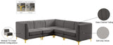 Alina Velvet Modular Sectional Sofa – Elegant Deep Channel Tufting, Custom Configurations & Comfort