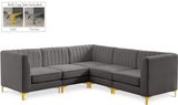 Alina Velvet Modular Sectional Sofa – Elegant Deep Channel Tufting, Custom Configurations & Comfort